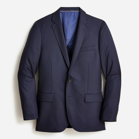 J.Crew Ludlow Vitale Barberis Canonico Wool Slim Navy Blue Blazer Size:44R